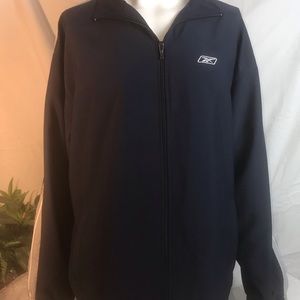 Reebok men’s navy blue/white joggers jacket X-LG